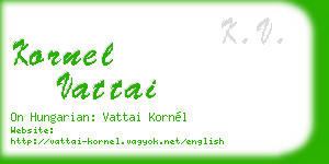 kornel vattai business card